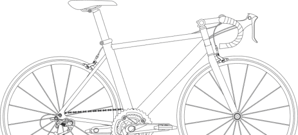Illustration eines Rennrads